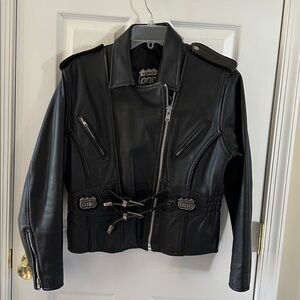 Highway One Black Genuine Leather Jacket